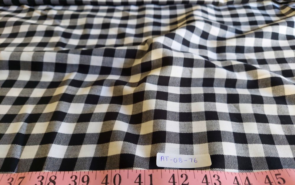 Gingham Check or gingham plaid fabric for classic children's clothing and menswear.