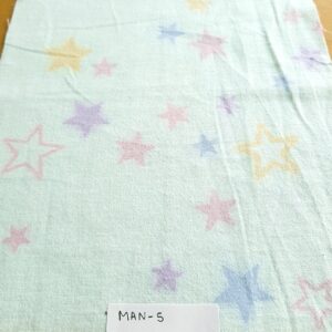 Cotton print fabric in flannel feel, theme print fabric with stars print