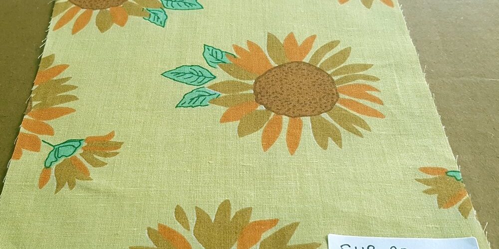 Cotton print fabric - sunflower theme fabric