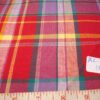 madras fabric in red, fuschia, yellow, green and lavender plaids