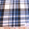 madras fabric in blue black and white