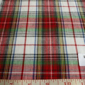 Preppy plaid Fabric in red, white, green, yellow madras checks, made for shirts, shorts, jackets, ties, bowties, belts, headbands and bracelets