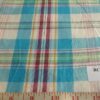 Light blue, maroon, pink ,light green and white plaid madras