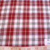 Madras plaid cotton fabric in red, white and black colors, for shirts, children's clothing, menswear, women's preppy skirts and dresses