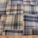 Patchwork Madras Fabric - plaid madras squares sewn together, for girl's clothing, smocked clothing, monogrammed apparel, handmade handbags and headbands