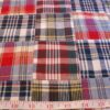 Patchwork Madras Plaid Fabric for sewing preppy clothing, preppy craft projects, preppy accessories, handmade clothing, madras bedding or children's decor.
