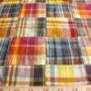 Patch Madras Fabric - plaid madras squares sewn together, for girl's clothing, smocked clothing, monogrammed apparel, handmade handbags and headbands