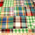Patchwork Plaid Fabric for sewing preppy clothing, preppy craft projects, preppy accessories, handmade clothing, madras bedding or children's decor.