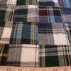 Patchwork Madras Fabric made of various Indian cotton madras plaids sewn together, suitable for preppy shirts, shorts, menswear.