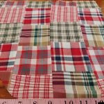 Patchwork Madras - patchwork plaid fabric made of madras plaids of various colors, used for preppy menswear & classic children's clothing.