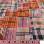 Patchwork Madras or patchwork plaid - a preppy fabric made of plaid fabric of various colors, ideal for preppy children's & men's clothing.