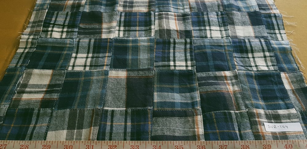 Patchwork Twill Madras Fabric for sewing preppy clothing, preppy craft projects, preppy accessories, handmade clothing, madras bedding or children's decor.