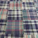 Patchwork Madras fabric for ivy style clothing, preppy menswear, classic children's clothing, dog bandanas & handmade bowties.