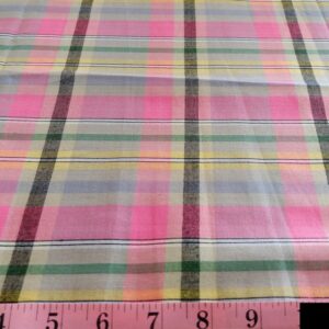 Madras Plaid Fabric for preppy menswear, dapper shirts, madras ties and bowties, classic childrens clothing and southern clothing.