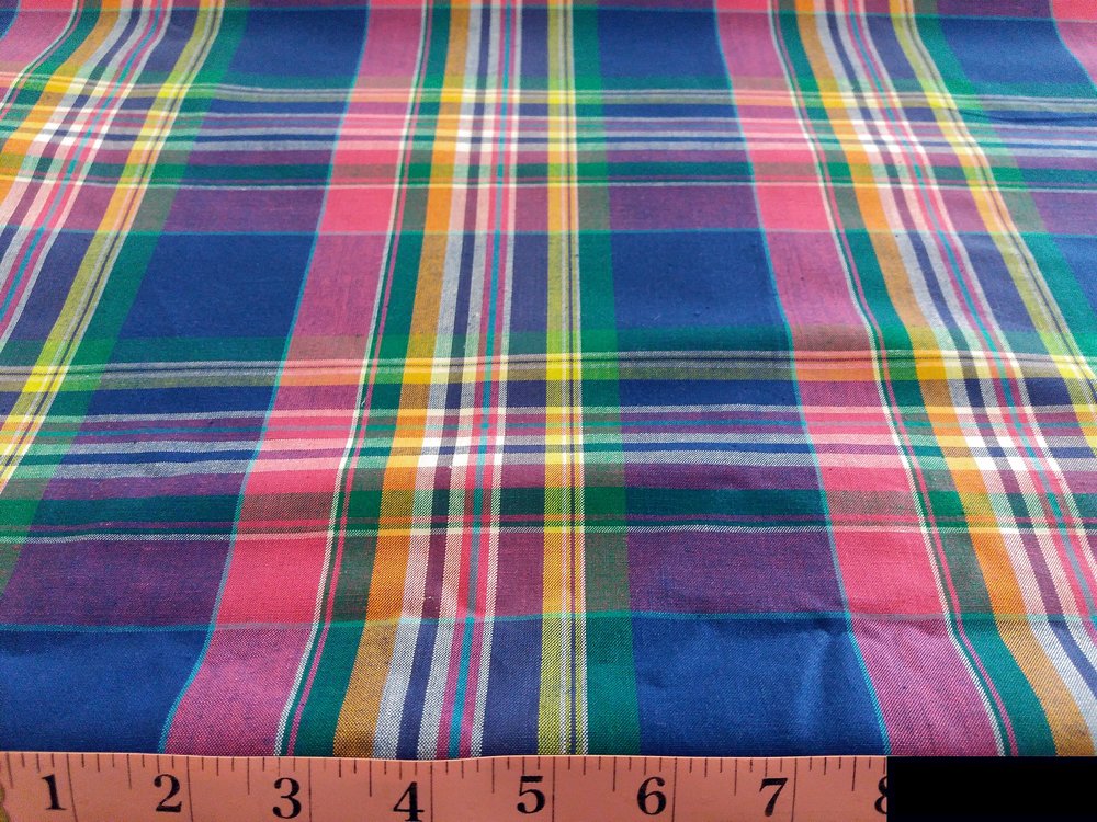 Plaid Fabric made is used for plaid shirts, plaid jackets & bowties.