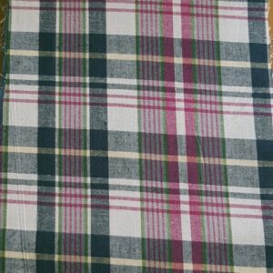 Madras Plaid Fabric made of cotton yarns woven in a plaid pattern, for men's shirts, jackets, ties, bowties and plaid clothing. Also known as check fabrics.