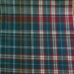 Plaid Fabric made of cotton woven in a plaid pattern, for madras shirts, madras jackets, ties, bowties & pet clothing.Also known as check fabrics.
