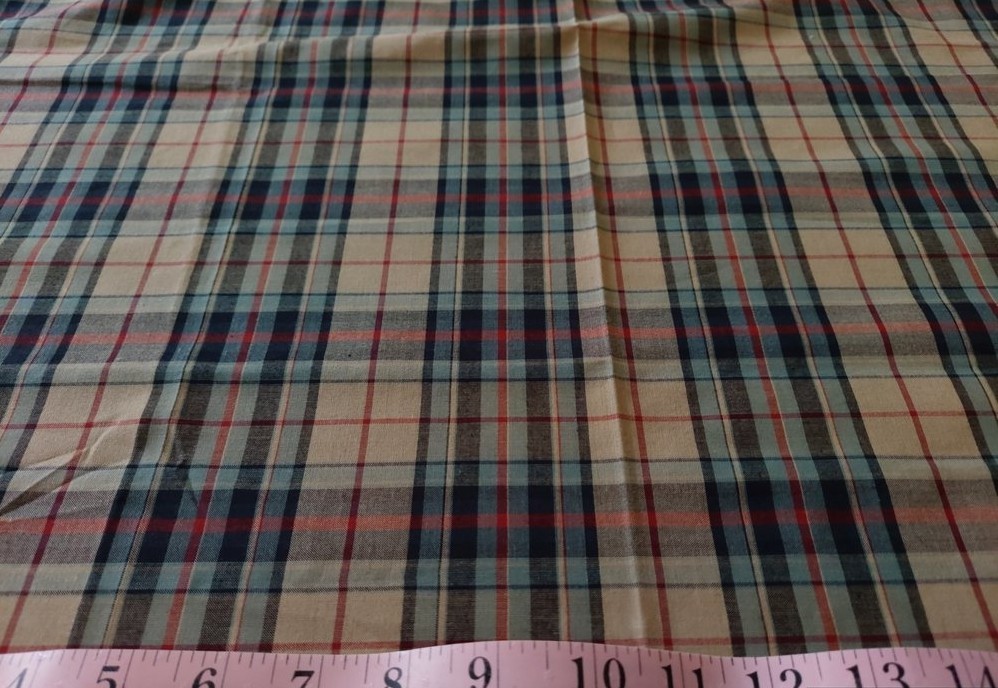 Vintage Madras fabric - for vintage menswear, and Etsy crafts.