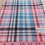 Plaid Fabric or check fabric, made of cotton woven in a plaid pattern, for madras shirts, madras jackets, ties, bowties & pet clothing.