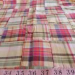 Patchwork Madras fabric for shirts, shorts, preppy bowties & ties, dog bandanas, dog bows, & classic children's clothing.