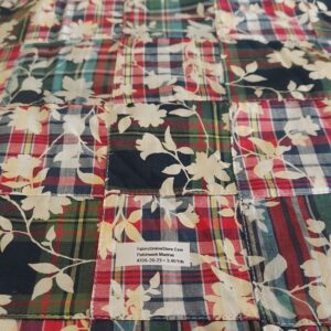 Vintage Patchwork Madras fabric for ivy style clothing, preppy menswear, classic children's clothing, dog bandanas & bowties.