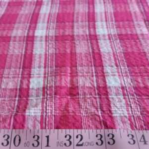 Seersucker plaid fabric, for men's shirts, classic children's clothing, dresses & skirts and seersucker bandanas.