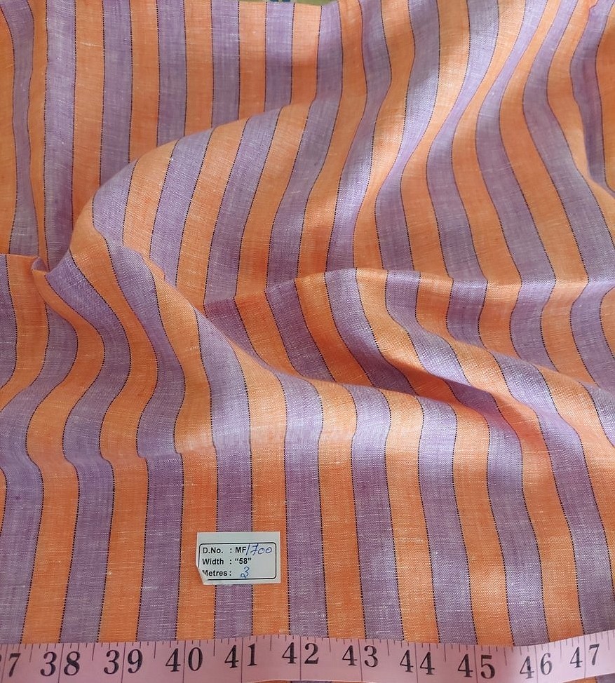Linen Stripe Fabric - Linen Fabric AT-20-347