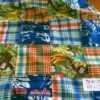 Patchwork Printed Fabric in preppy prints, sewn into patchworks, for children's clothing, women's dresses, patchwork shorts, and preppy pet clothing.
