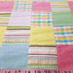 Patchwork Check Fabric or patchwork plaid, for sewing children's apparel, handmade boys clothing, check clothing and accessories.