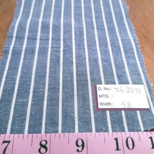 Cotton Chambray Stripes - Stripe Fabric for chambray shirts, preppy menswear, chambray clothing, chambray ties and chambray dresses.