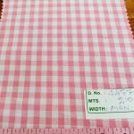Gingham Fabric or gingham check fabric is a cotton fabric with squares of equal sizes , usually in a combination of white with another color.