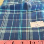 Plaid Fabric or check fabric for men's shirts, classic children's clothing, vintage menswear, plaid dresses, ties and bowties.