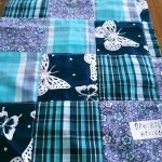 Patchwork Madras Fabric - plaid madras squares sewn together, for girl's clothing, smocked clothing, monogrammed apparel, handmade handbags and headbands