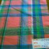 Madras Plaid Fabric made of cotton yarns woven in a plaid pattern, for men's jackets, neckwear, shirts, children's and pet clothing. Also known as checks.