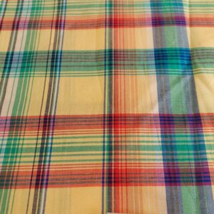 Yellow Madras Plaid Fabric for classic menswear, shirts, bowties and ties, and classic children's clothing and southern clothing.