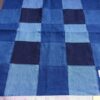 Denim patchwork fabric - patchwork fabric made by sewing together several denim fabrics, into one fabric, for vintage clothing.