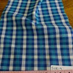 Plaid Fabric or check fabric, made of cotton woven in a plaid pattern, for madras shirts, madras jackets, ties, bowties & pet clothing.