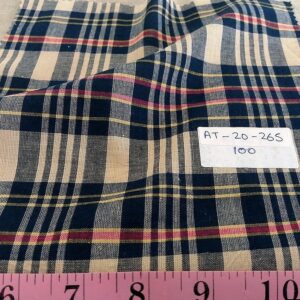 Plaid Fabric or check fabric for men's shirts, classic children's clothing, vintage menswear, plaid dresses, ties and bowties.