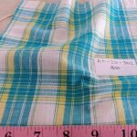 Plaid Fabric or check fabric for men's shirts, classic children's clothing, vintage menswear, plaid dresses, ties and bowties.