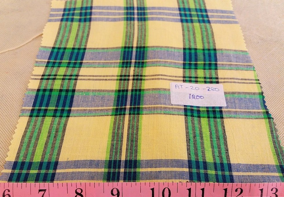 Plaid Fabric for preppy menswear, dapper shirts, madras ties
