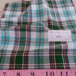 Plaid Fabric or Madras Plaid fabric, used for men's shirts, vintage clothing, children's classic clothing, bowties and ties.