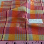 Plaid Fabric or Madras Plaid fabric, used for men's shirts, vintage clothing, children's classic clothing, bowties and ties.