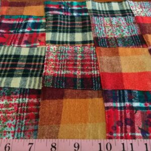 Flannel Patchwork fabric in plaid and prints, for flannel dresses, skirts, flannel shirts and jackets and flannel pet clothing.