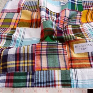Patchwork Plaid Fabric for vintage menswear, classic children's clothing, sportcoats, pants, shorts and plaid clothing for pets such as dog clothing.