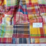 Patchwork Madras Fabric in preppy colors for vintage clothing, like men's shirts, madras sport coats, jackets, classic clothing and vintage apparel.