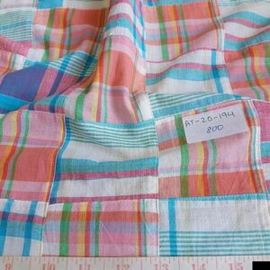 Patchwork Plaid Fabric for sewing men's jackets, coats, ties and bowties, and boy's shorts, shirts, and handmade accessories like handbags, headbands.
