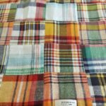 Patchwork Madras fabric for ivy style clothing, preppy menswear, classic children's clothing, dog bandanas & handmade bowties.
