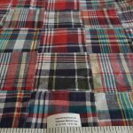 Patchwork Madras fabric for ivy style clothing, preppy menswear, classic children's clothing, dog bandanas & handmade bowties.