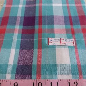 Twill Plaid or Twill madras plaid fabric for men's shirts, outdoor clothing, children's clothing, and dog bandanas and shirts.
