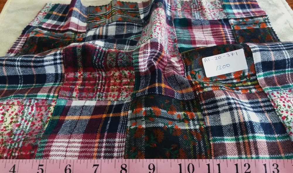 Flannel patchwork plaid fabric for outdoor clothing, Fall clothing